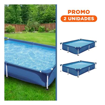 Pack2 Centro de Agua con Marco de Metal 221 x 150 x 43cm para Diversion en Casa