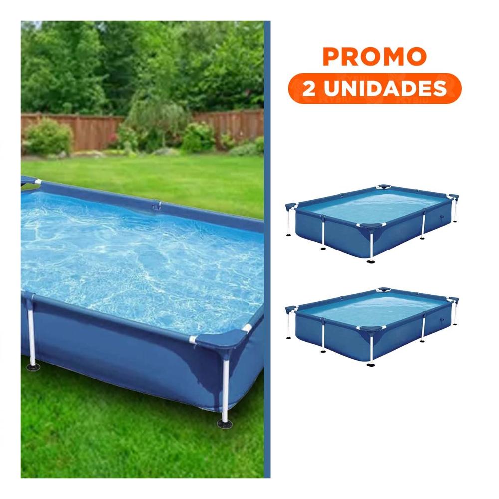 Pack2 Centro de Agua con Marco de Metal 221 x 150 x 43cm para Diversion en Casa