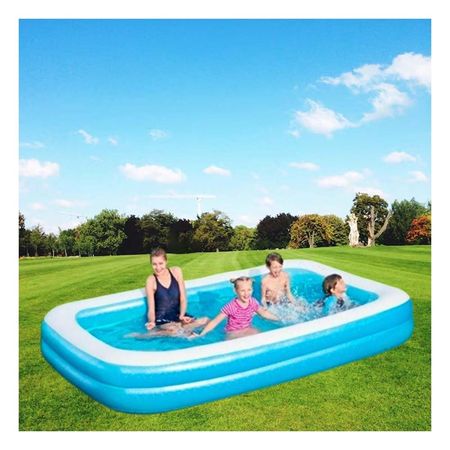 Piscina Rectangular color Azul de 300x163x56cm para Diversion en su Vivienda