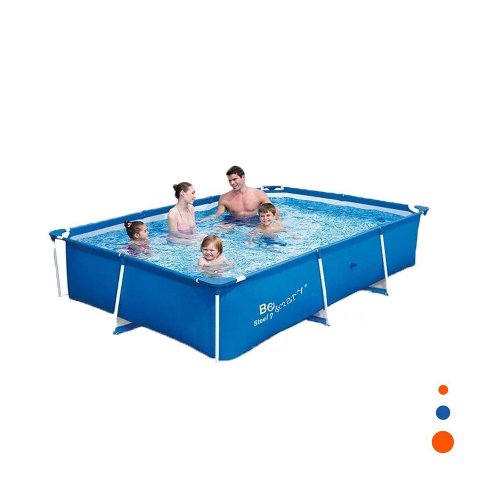 Piscina Rectangular con Laterales Resistentes y Buena Profundidad Y+Regalo Sticker