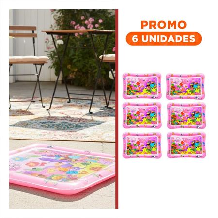 Pack6 Centro Inflable con Agua para Bebes Rosado Estimulacion Temprana