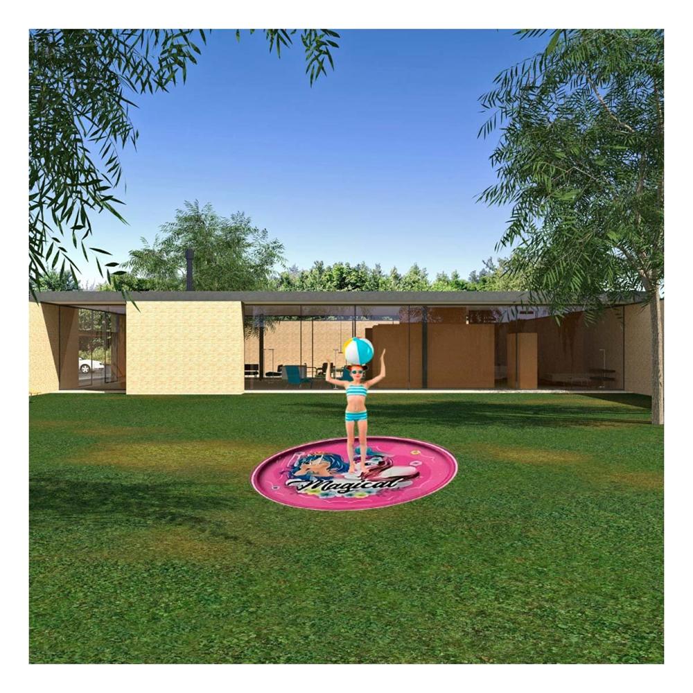 Piscina Familiar para Ninos 170x170 cm Color Rosado para Diversion Verano