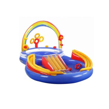 Zona de Juego Arcoiris Inflable para Ninos con Diversion Acuatica al Aire Libre Y+Papel Regalo