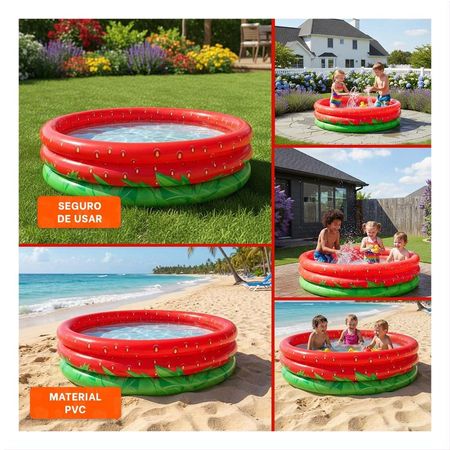 Piscina Diseno Fresa con Base Comoda para el Confort de sus Hijos con Alegria Y+Ligas Regalo