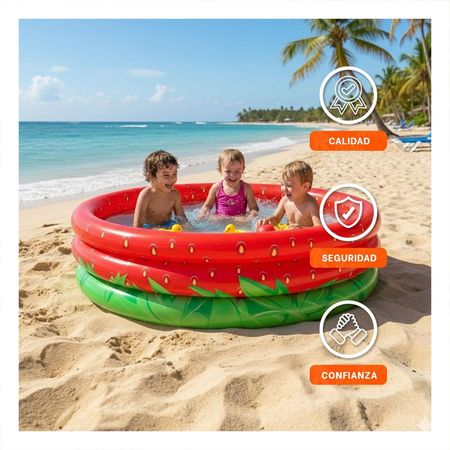 Piscina Diseno Fresa 160x160x38cm con Estetica Divertida para su Vivienda Real