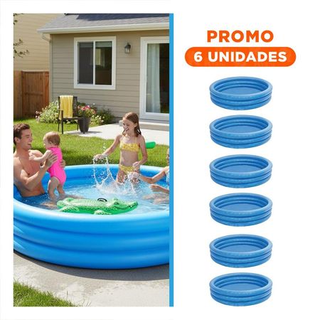 Pack6 Estacion de Bano Azul 168x42cm de Estilo Moderno para Regalar Y+Regalo Sticker