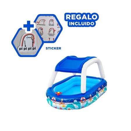 Estanque Familiar Estilo Marino para Casa y Exterior con Diversion Acuatica Y+Regalo Sticker