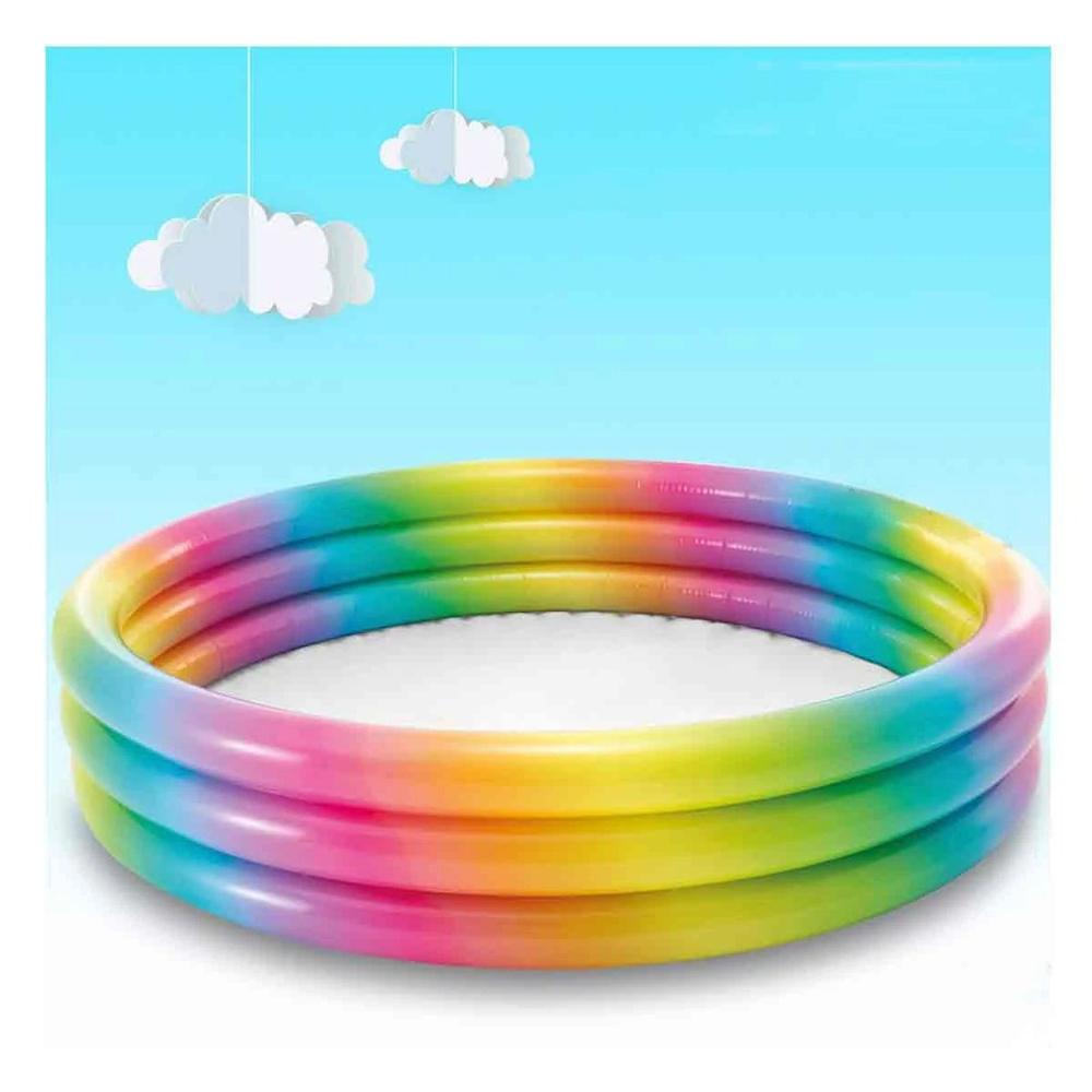 Piscina de Colores 168 x 38 cm para Uso Familiar en Patio y Espacios del Hogar