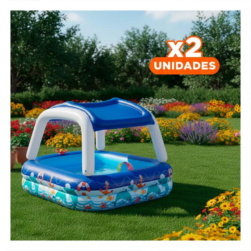 Pack2 Espacio Acuatico Estilo Marino para Casa y Patio con Ambiente Recreativo Y+Regalo Sticker