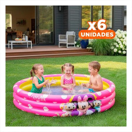 Pack6 Pileta Inflable de Uso Infantil para Juego en Casa durante Verano Y+Regalo Sticker