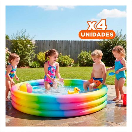 Pack4 Inflable de Colores 168 x 38 cm para Uso Diario en Temporada de Verano