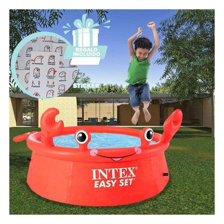 Piscina Cangrejo Ollita 1 83 x 51 cm Colorida para Verano y Uso Exterior Y+Regalo Sticker
