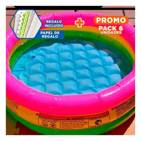 Pack6 Area de Juegos Arcoiris 61 x 22 cm para Ninos Pequenos Y+Papel Regalo