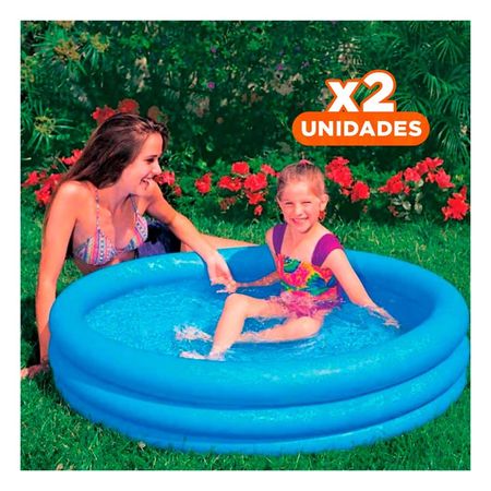 Pack2 Alberca Azul  147 x 33 cm para Uso Diario en Casa Y+Regalo Sticker