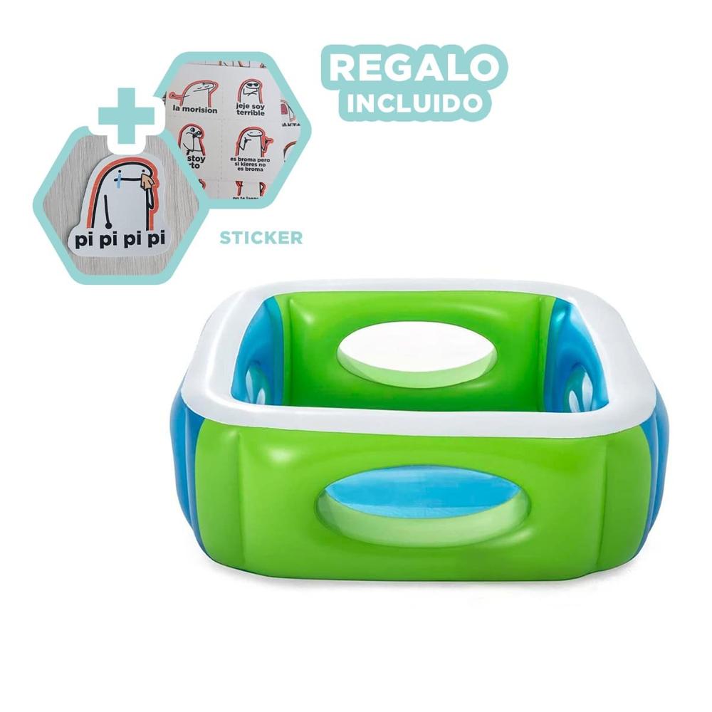 Piscina Window 168x168x56 CM Infantil Espaciosa para Verano Familiar Y+Regalo Sticker
