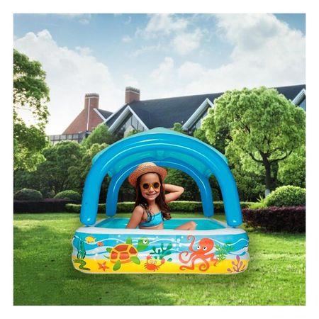 Piscina Canopy 147 x 147 x 122 CM con Techo para Juego de Agua en Jardin