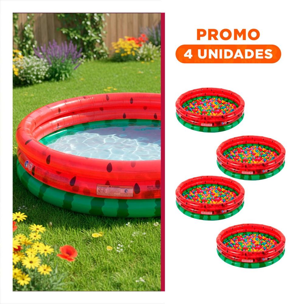 Pack4 Pileta Sandilla Inflable para Casa con Espacio Recreativo Y+Regalo Sticker