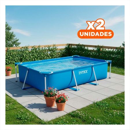 Pack2 Estanque Rectangular Parante Resistente 300x200x75cm para Hogar Y+Regalo Sticker