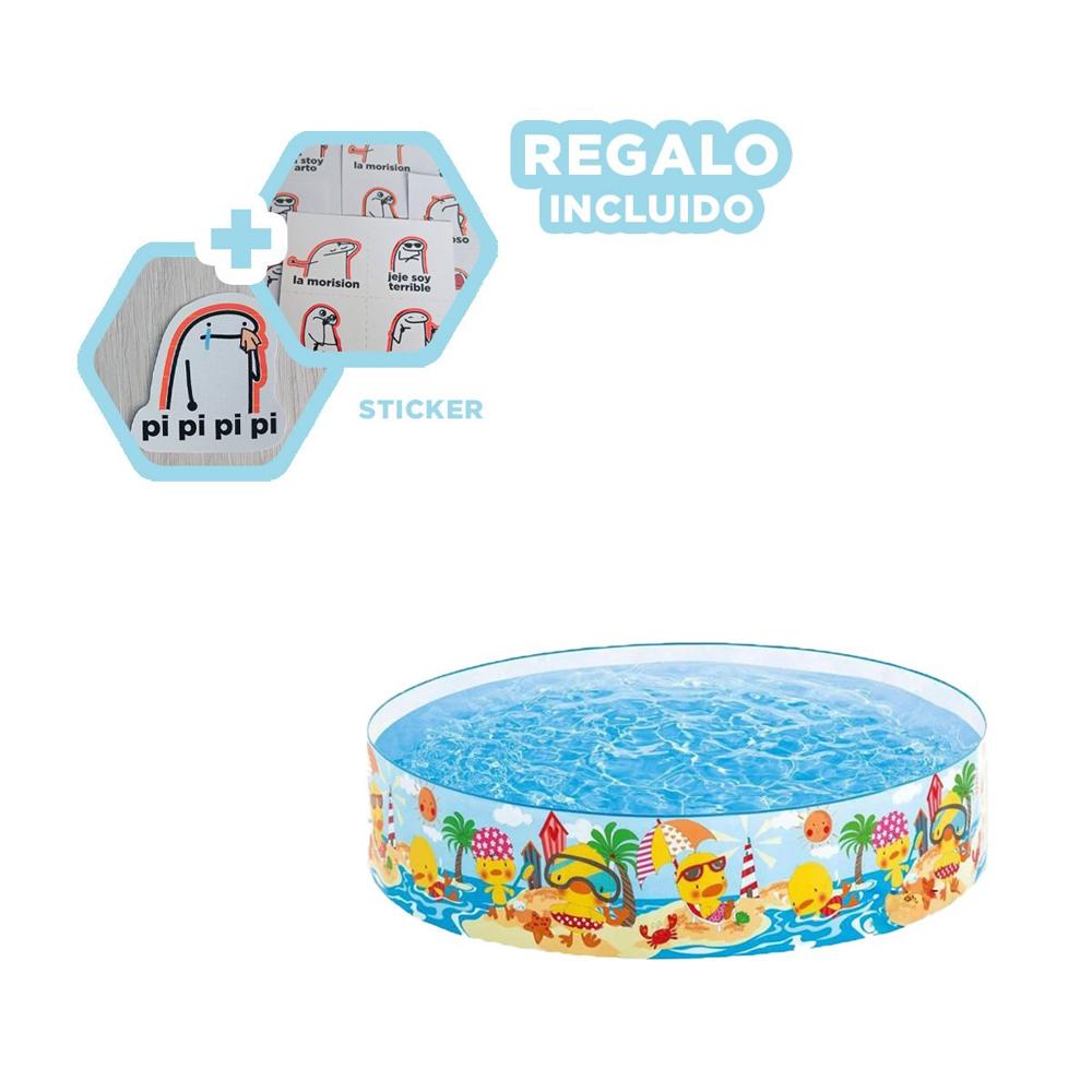 Tina Inflable para Hogar y Jardin con Apariencia Tropical para Uso Familiar Y+Regalo Sticker