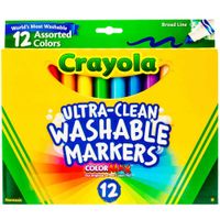 Plumones Gruesos CRAYOLA Lavables Caja 12un