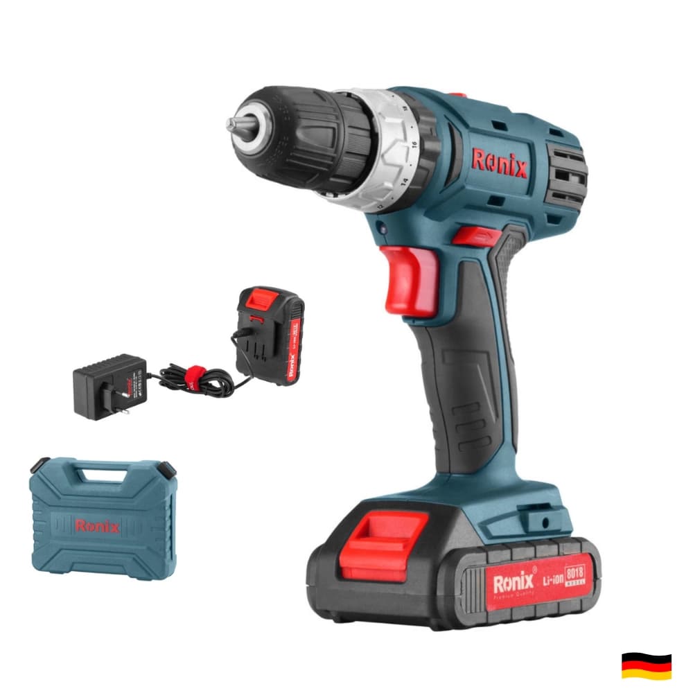 Taladro Atornillador Profesional 18V Inalámbrico RONIX 8018