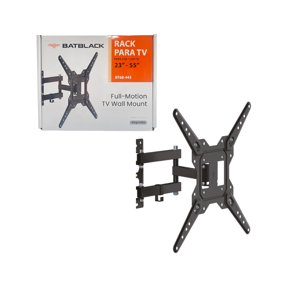 Rack movible para TV Bat Black Led 23-55 30KG  BT68-443