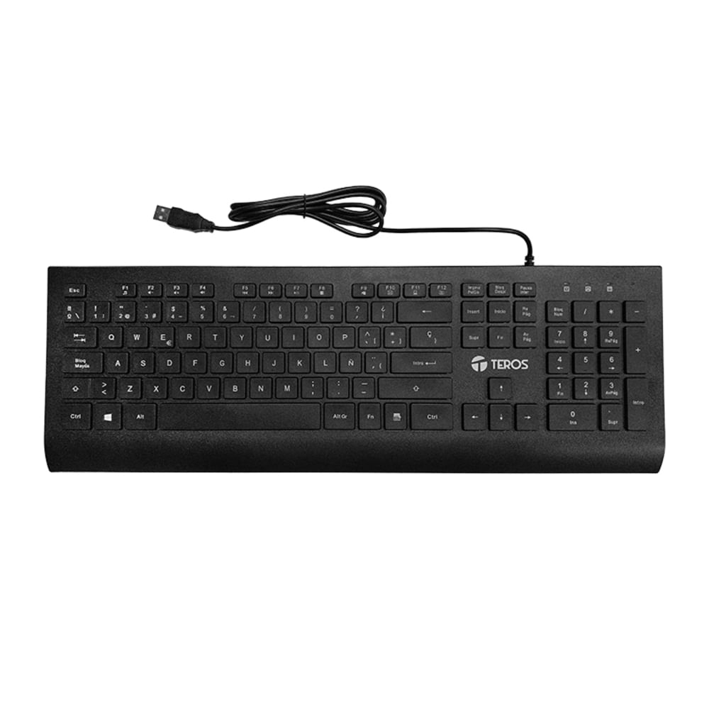 KIT TECLADO Y MOUSE TEROS TE-5010CS USB DPI AJUSTABLE COLOR NEGRO