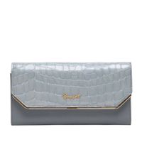 Billetera para Mujer Croco Luxe Clutch Renzo Costa Wpd 2506 81089 Blue S92 Celeste Lux