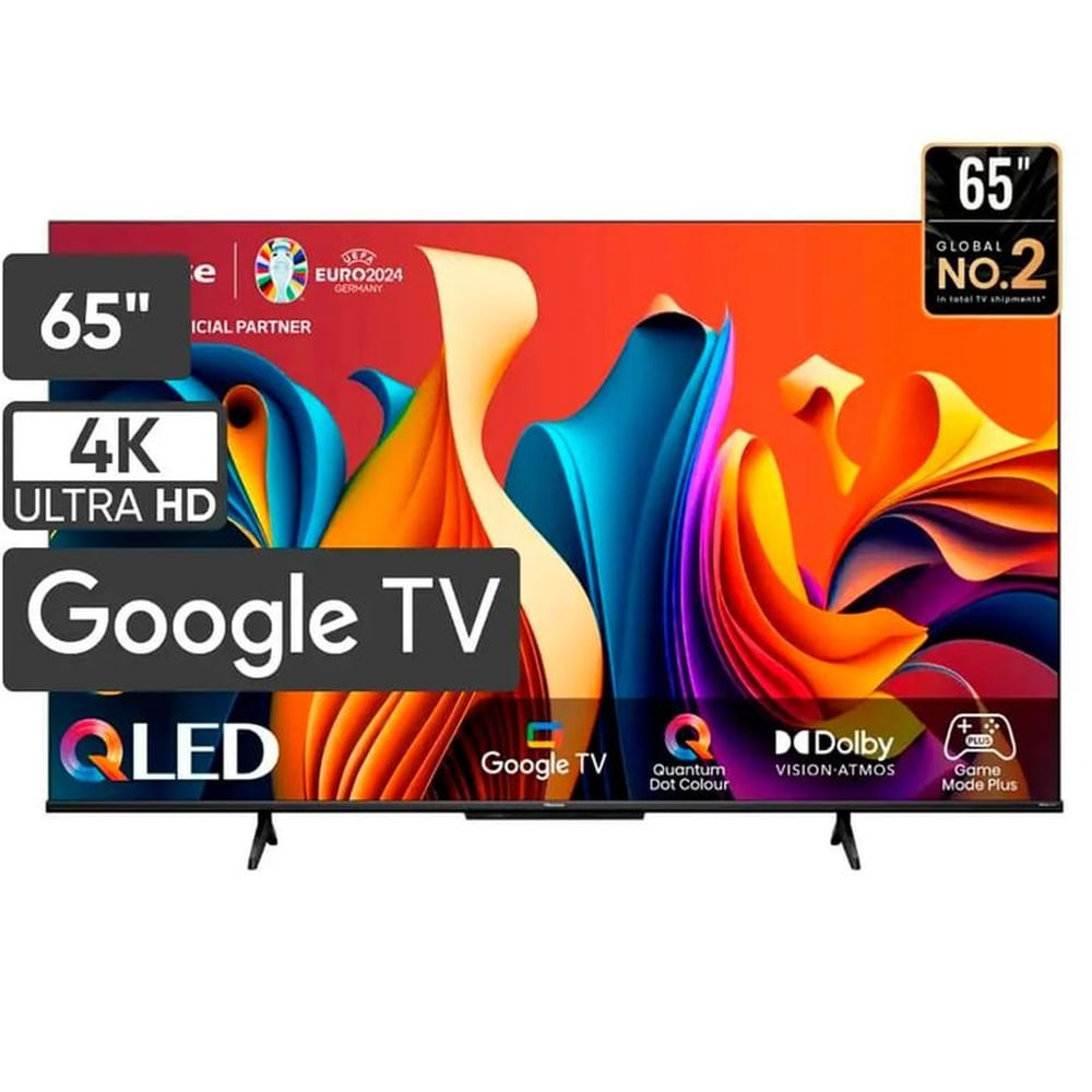 Televisor Hisense 65 QLED 4K UHD Google TV  Modelo 65Q6N