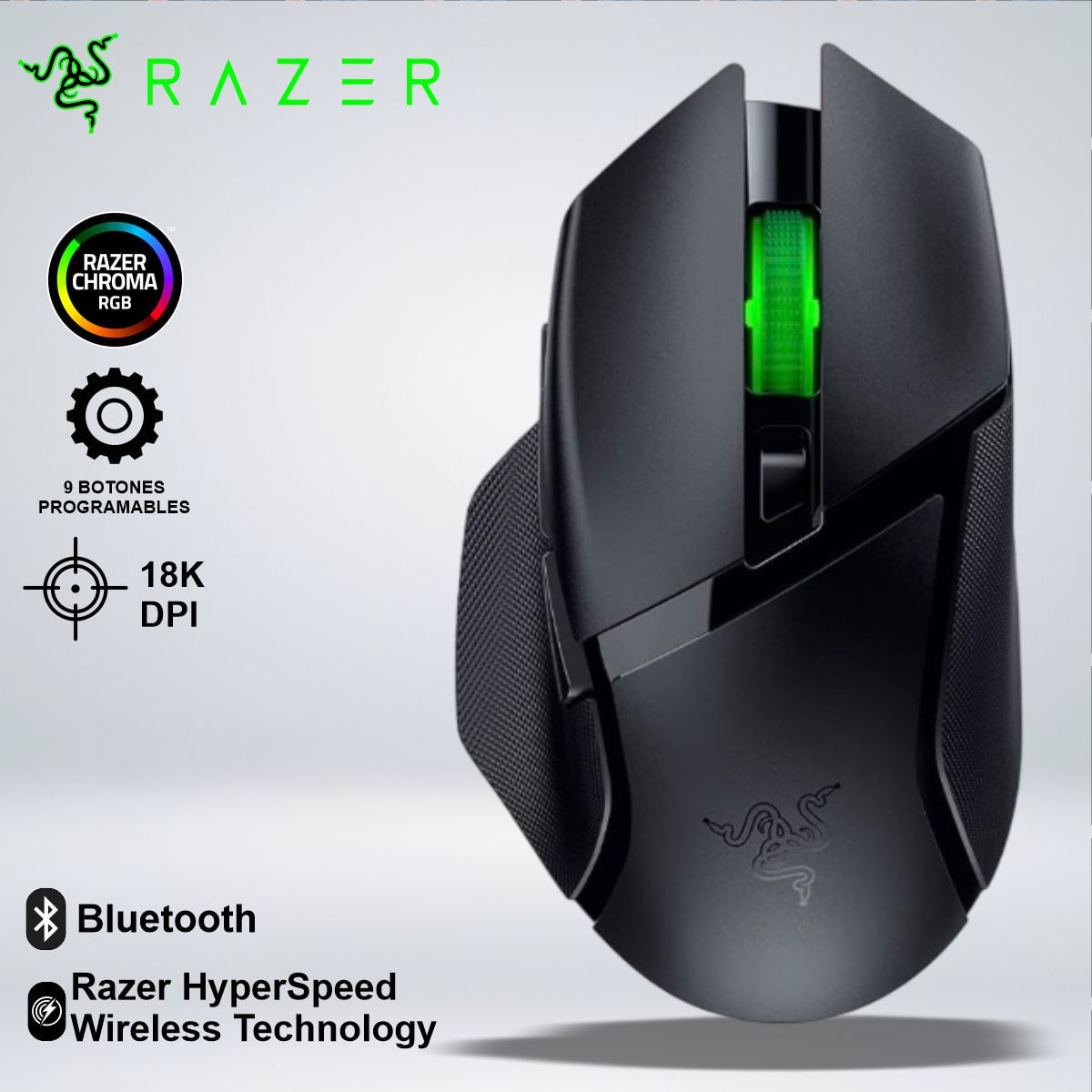 MOUSE GAMER RAZER BASILISK V3 X HYPERSPEED BLUETOOTH SENSOR 5G