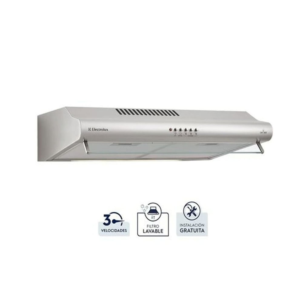Campana Empotrable Electrolux 60 cm Eléctrica Tradicional EJSE242TBIS