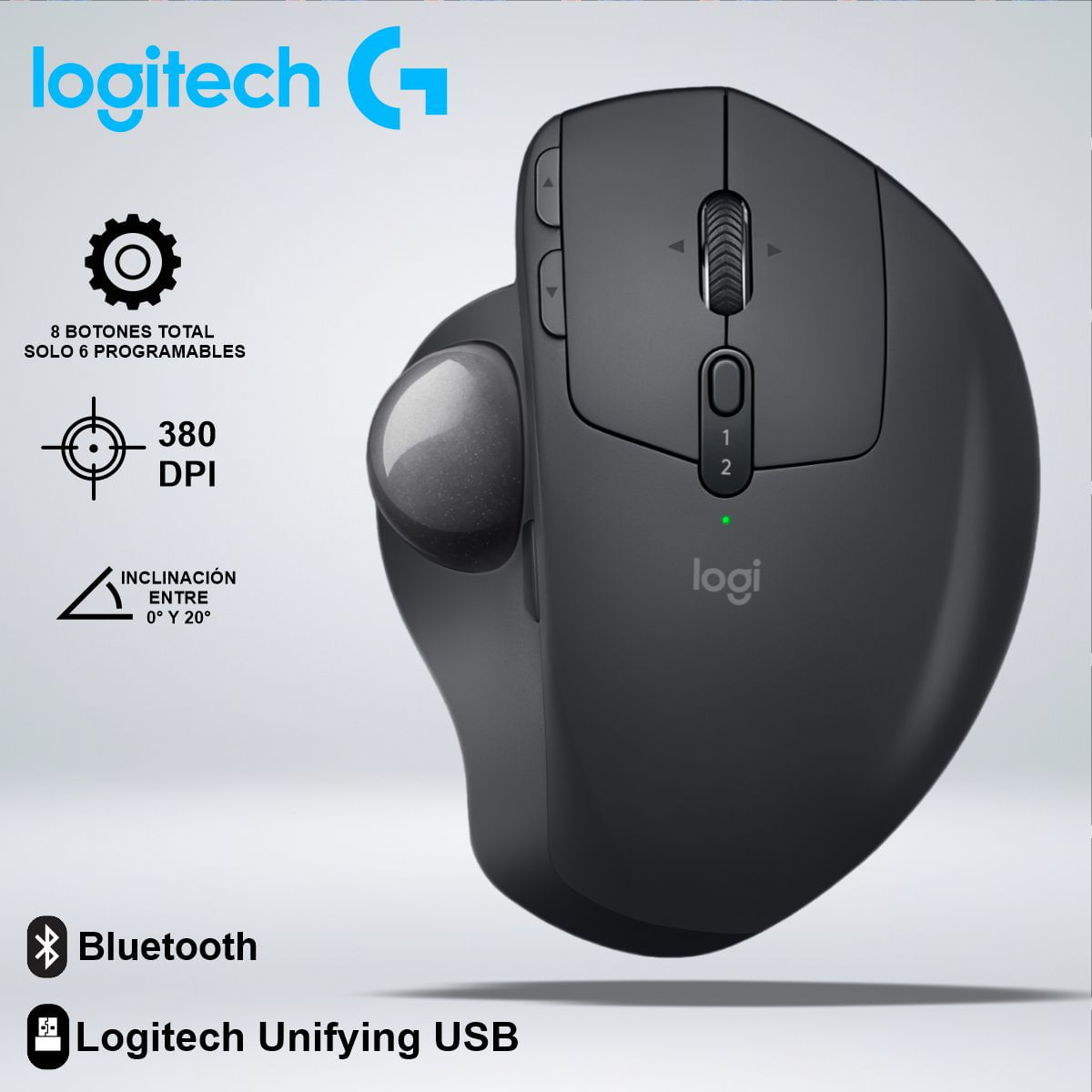 MOUSE LOGITECH MX ERGO S TRACKBALL WIRELESS 8 BOTONES