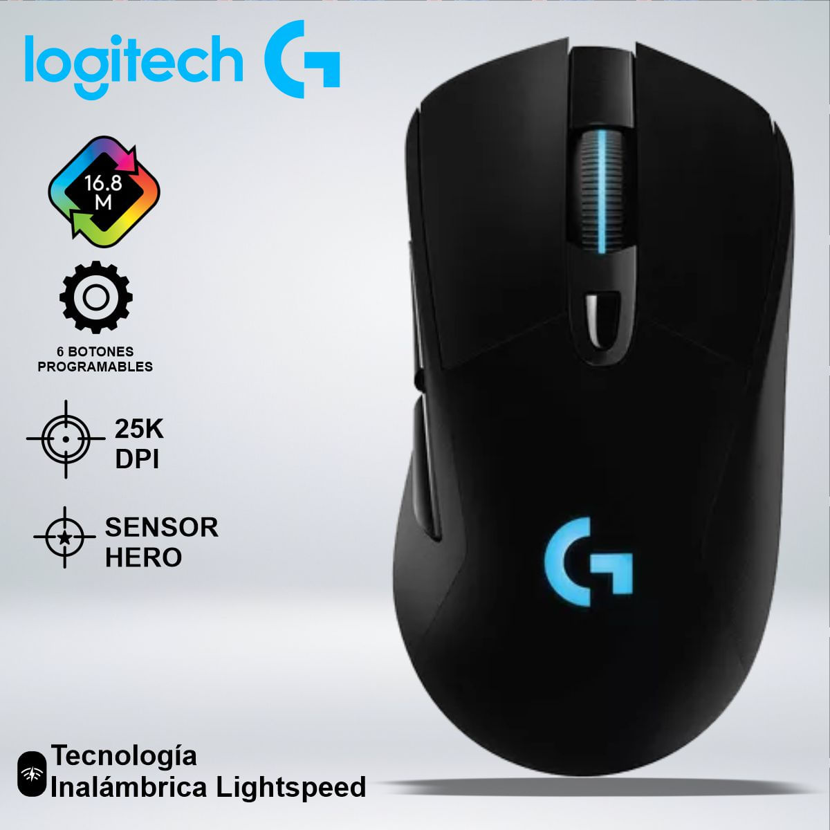 MOUSE GAMER LOGITECH G703 RGB WIRELESS SENSOR HERO