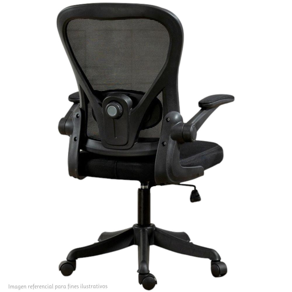 Silla Ergonómica con Altura Regulable y Brazos Abatibles Negra