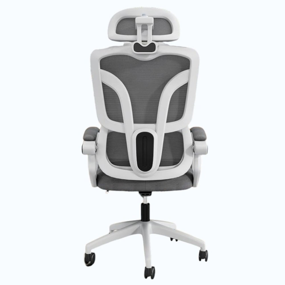 Silla de Oficina con Malla Con Apoyabrazos y Soporte Suave Blanco