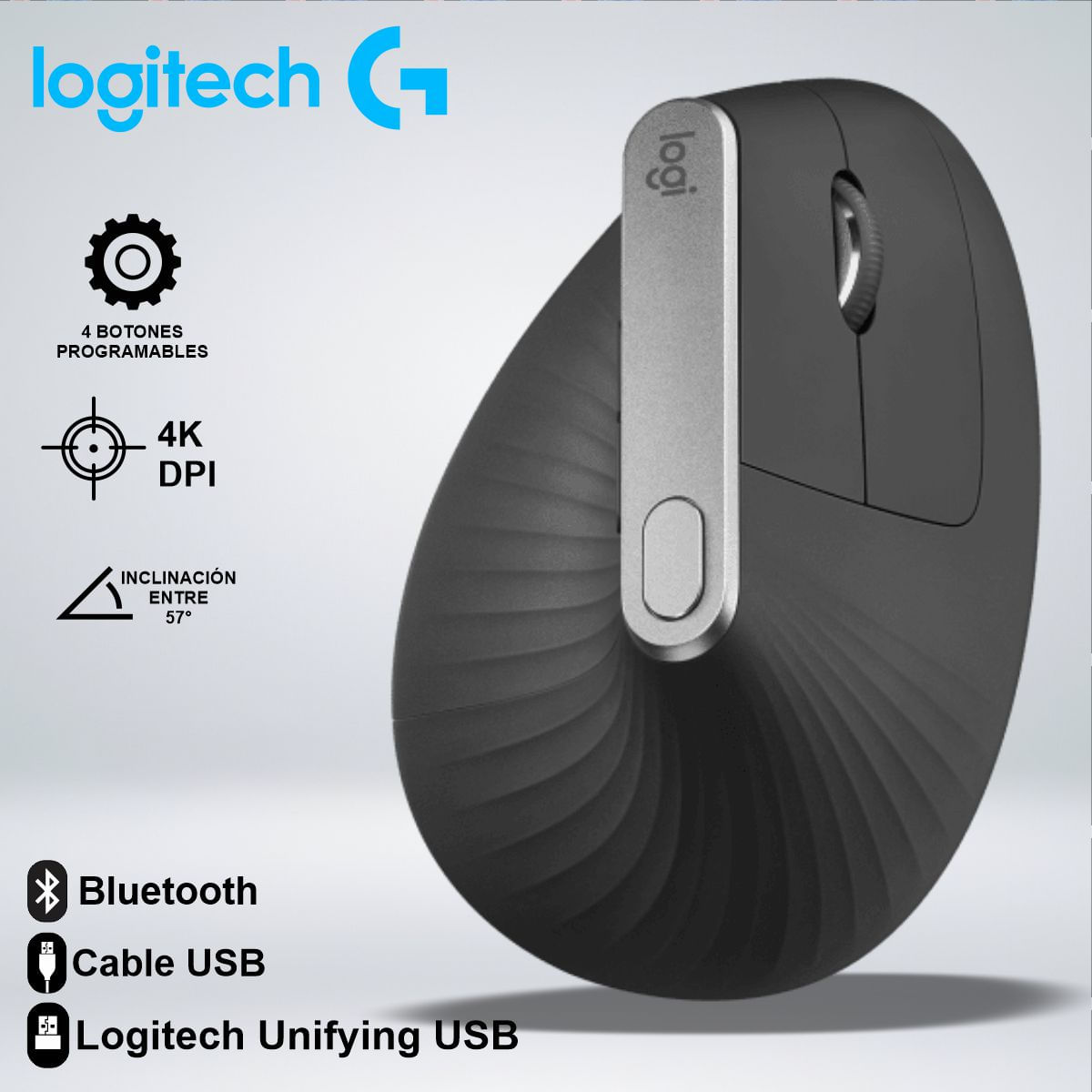 MOUSE LOGITECH MX VERTICAL ERGONOMICA BLUETOOTH WIRELESS
