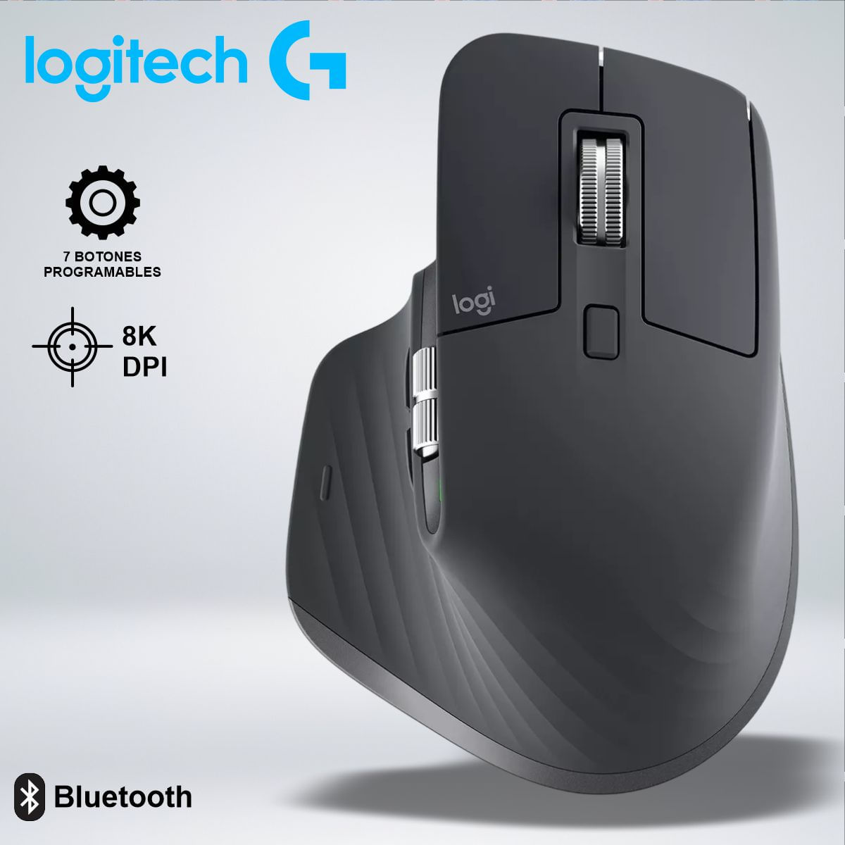 MOUSE LOGITECH MX MASTER 3S BLUETOOTH SENSOR 8K DPI 7 BOTONES USB-C NEGRO