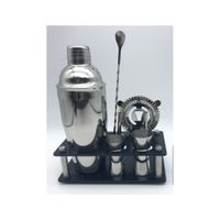 Kit Bartender Coctelero de Acero con Base negra