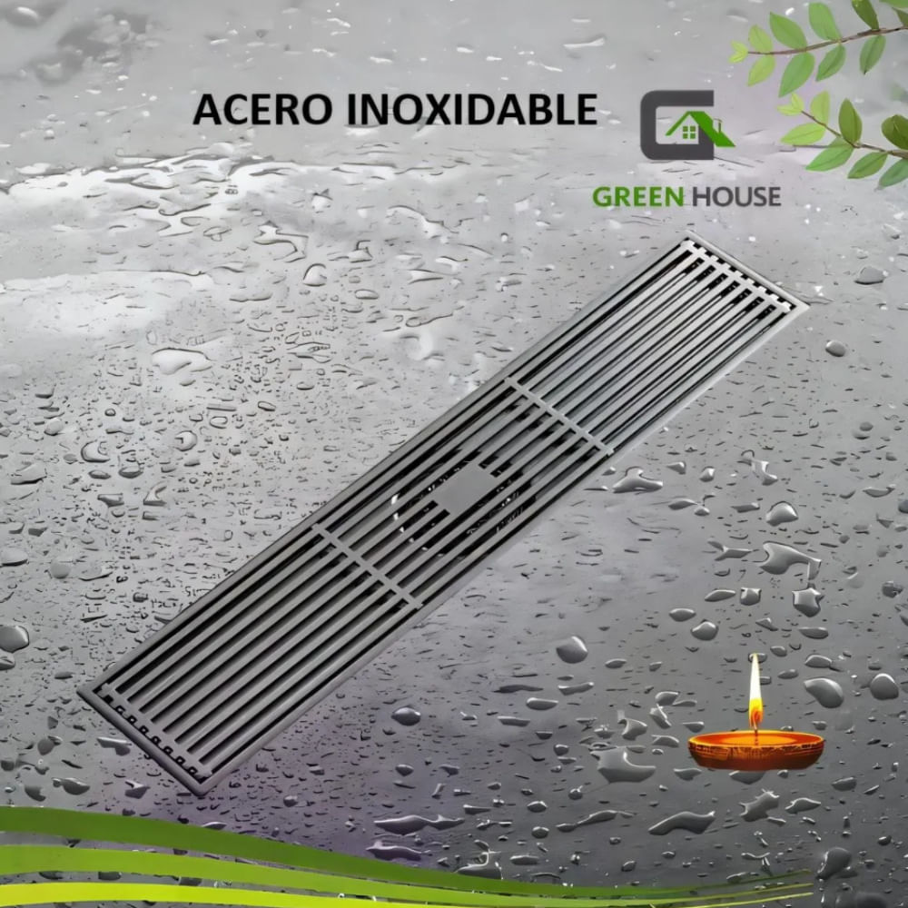 SUMIDERO DE ACERO SUS 304 RECTANGULAR 8X30CM SATINADO