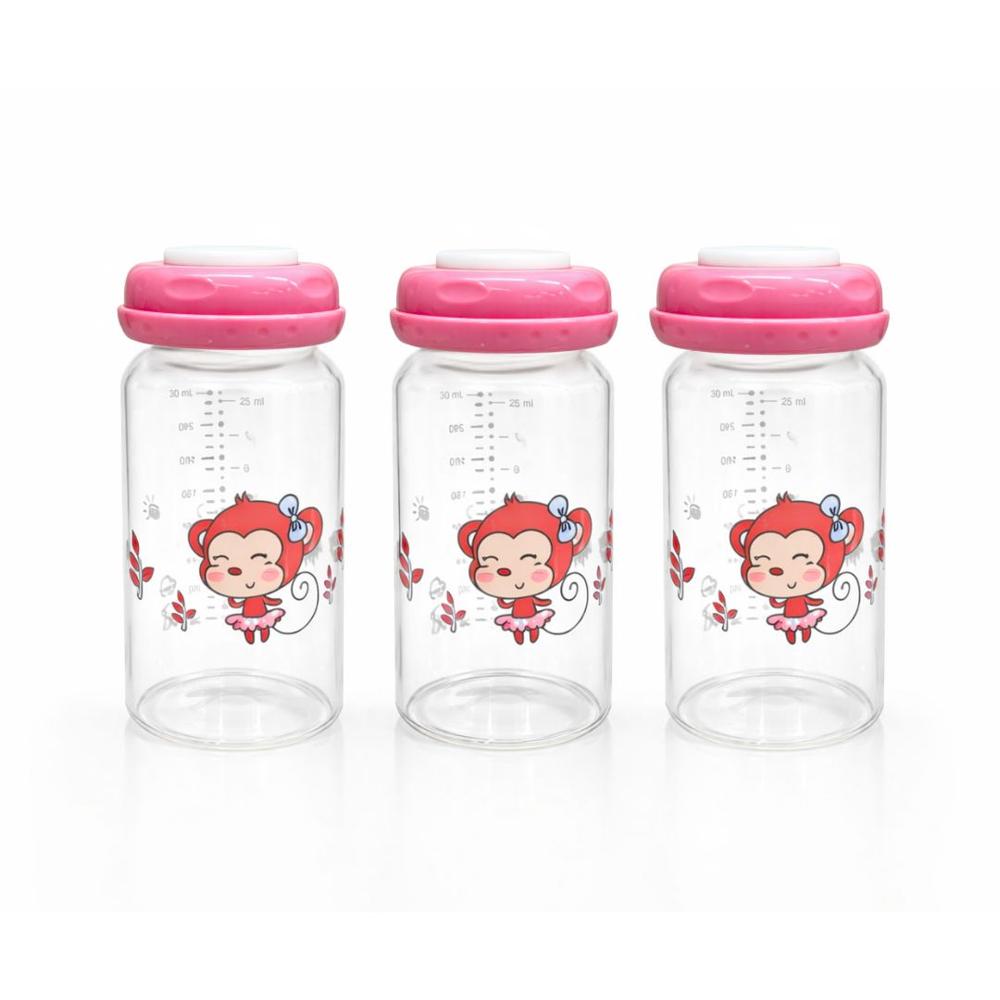 Set de 3 Recolectores de Leche 8oz - Rosado