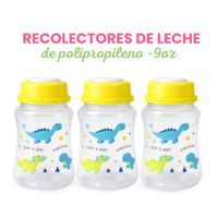 Set de 3 Recolectores de Leche 9oz de polipropileno - Amarillo
