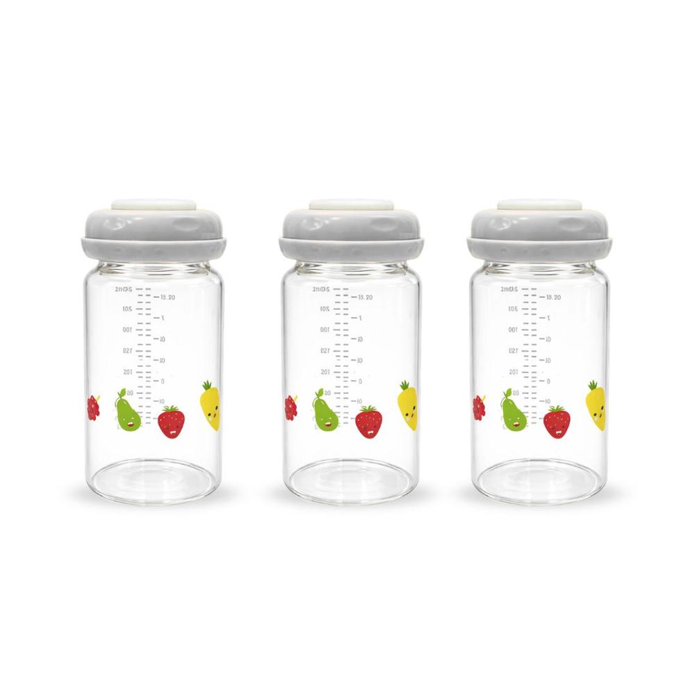 Set de 3 Recolectores de Leche 8oz - Blanco