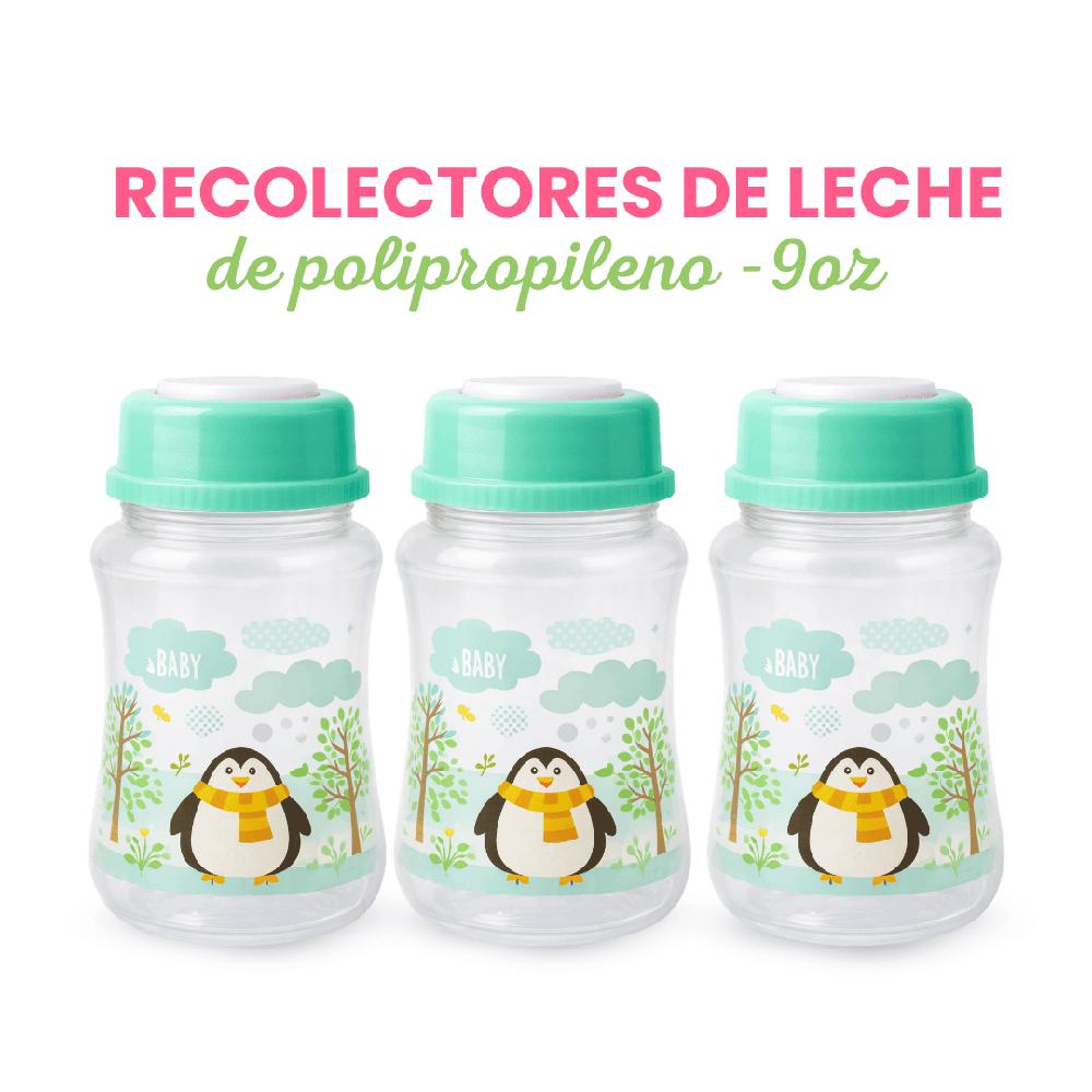 Set de 3 Recolectores de Leche 9oz de polipropileno - Verde