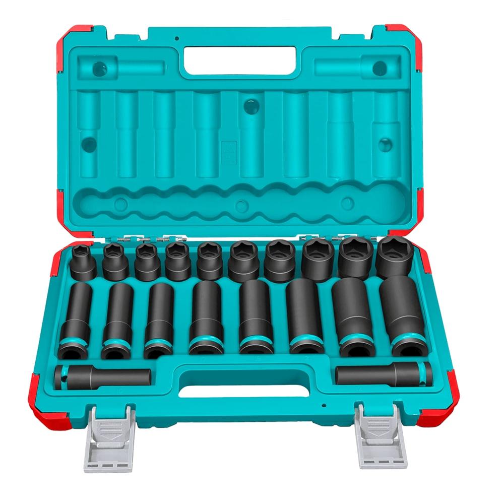 Set de Dados Impacto Tubulares 1/2'' x2(10-24mm 20pcs) Total THKISD12203L