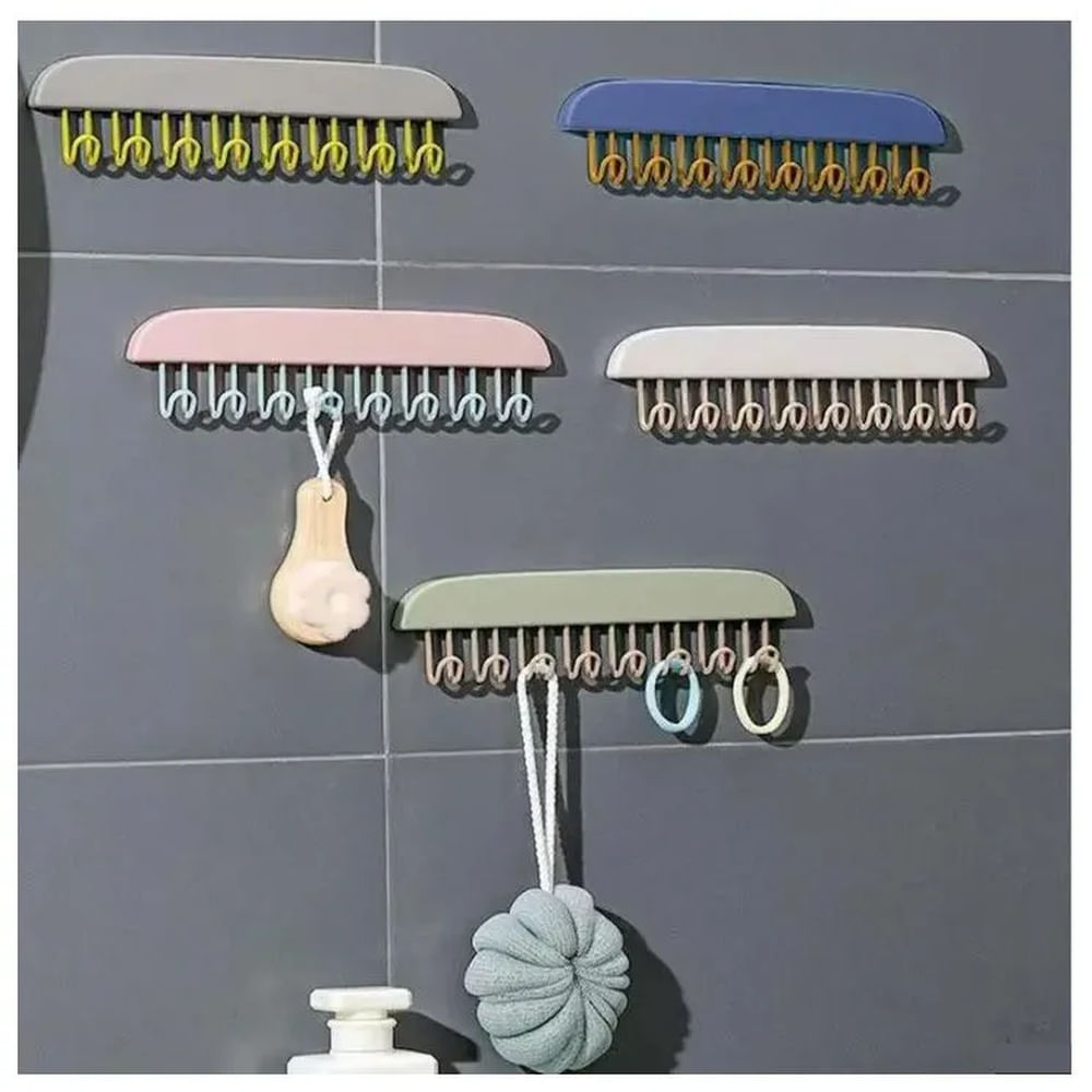 Ganchos Perchero con Adhesivos Multiuso Pack x4