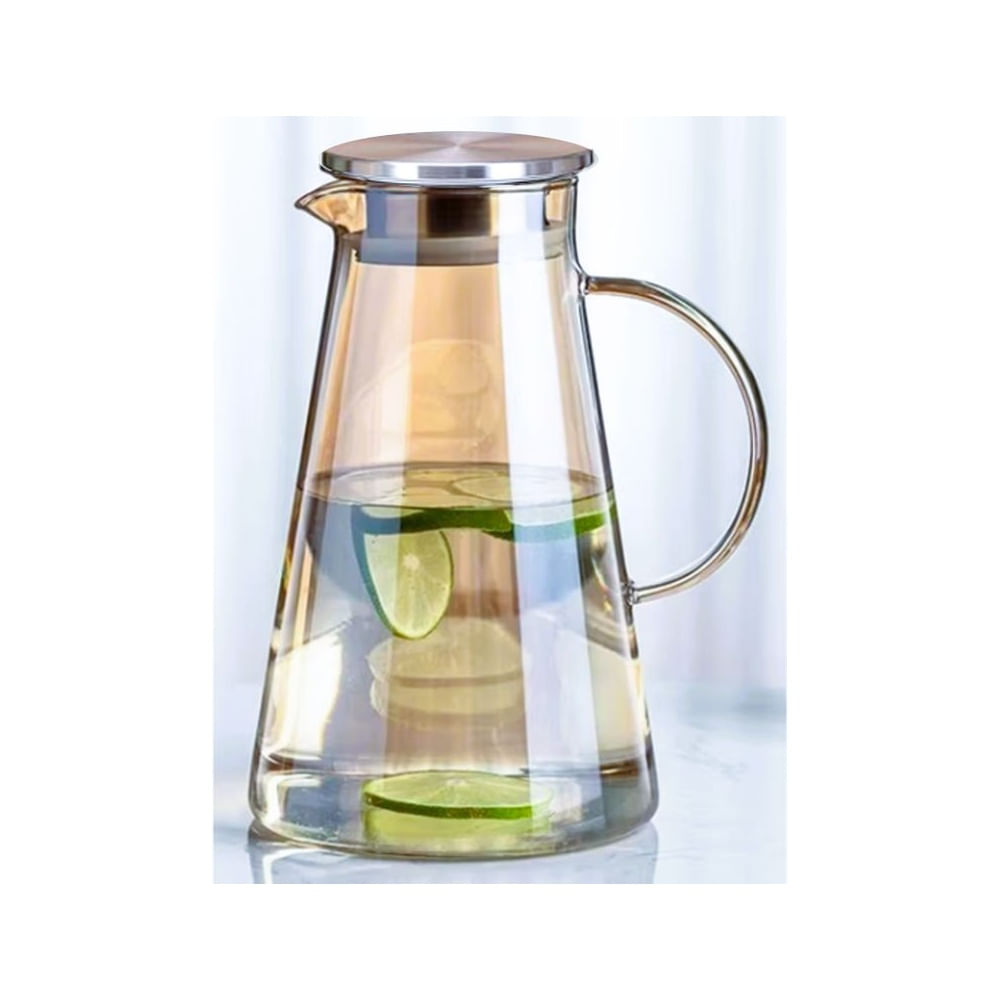Jarra Dorada tapa de Acero Inox  Resistente al Calor 1.6 L.