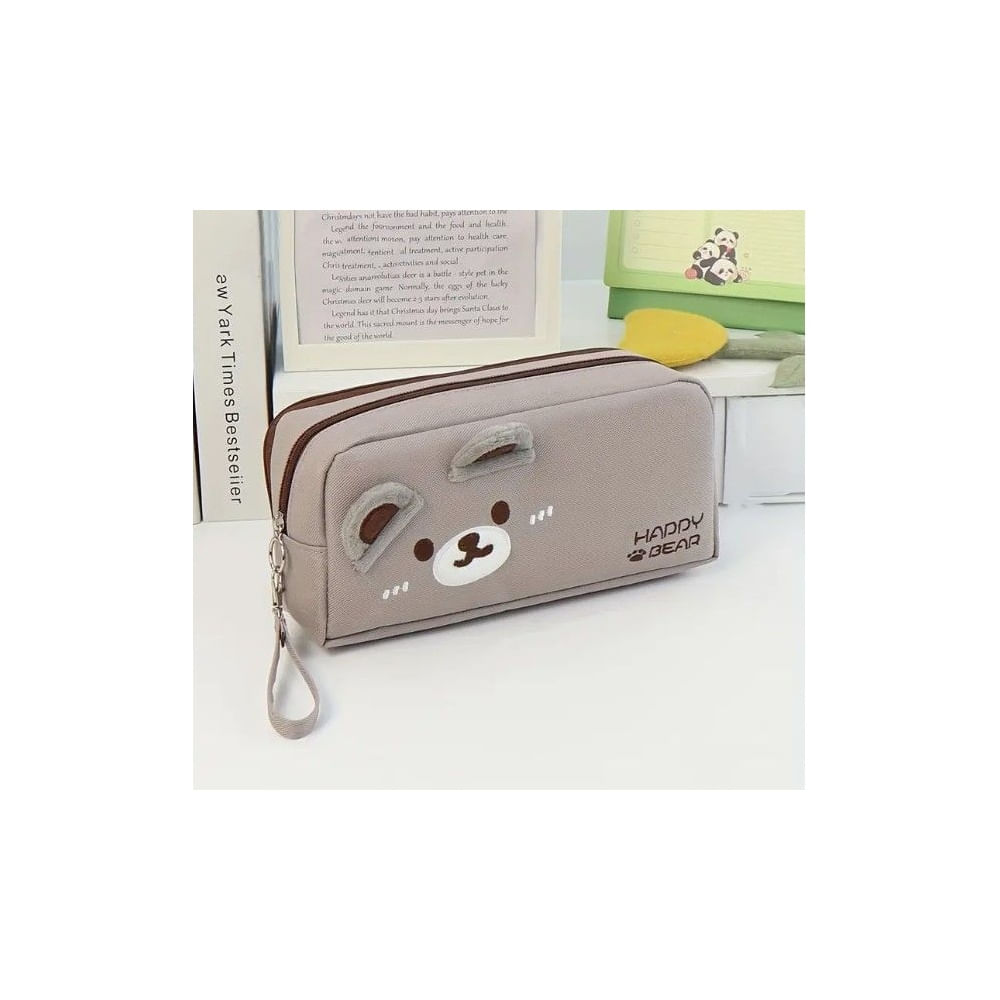 Cartuchera Doble Compartimiento Diseño Osito