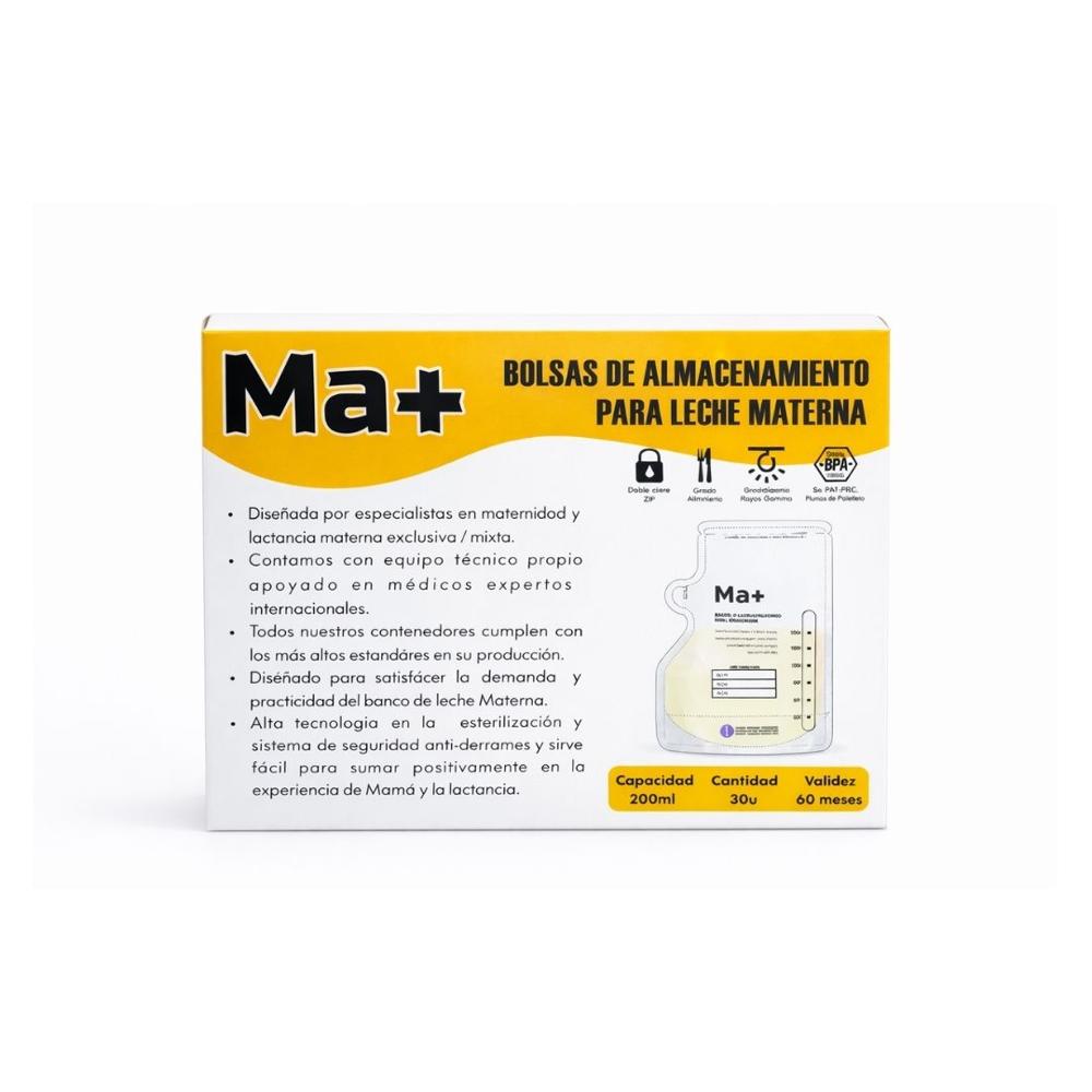 Bolsas de Almacenamiento para Leche Materna 200ml -  Caja x 30 Unidades