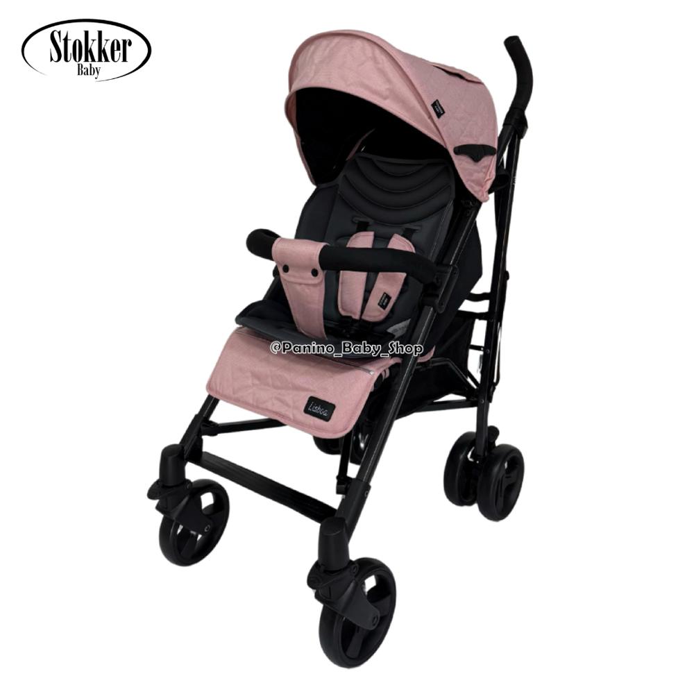 Coche Bastón Plegable Liviano para Bebés -LISBOA- Rosado LISBOA-003