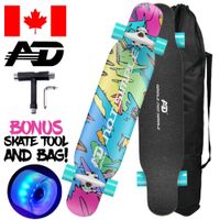 Skate Longboard 42'' Dancing Cruising Downhill - Ruedas LED